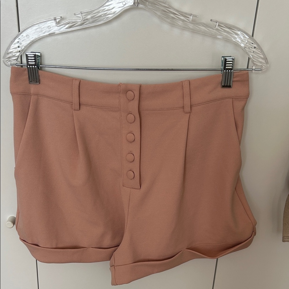 Forever 21 tailored blush pink shorts (part of a set)
